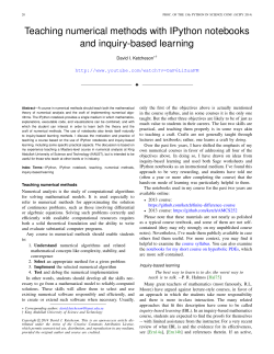 Teaching numerical methods with IPython notebooks