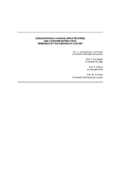 ORGANIZATIONAL CHANGES, EMPLOYEE STRESS, AND