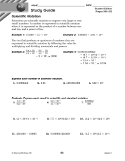 Study Guide - onlinehomework