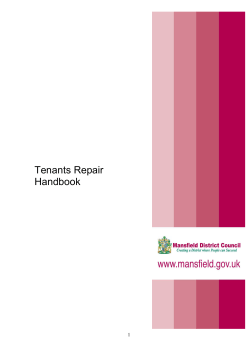 Tenants repairs handbook - Mansfield District Council