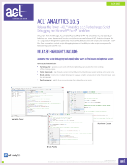 acl&trade; analytics 10.5