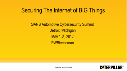 Securing The Internet of BIG Things