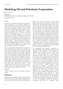 Modeling Oil and Petroleum Evaporation