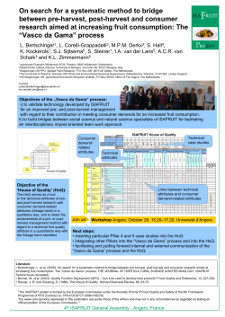 The &ldquo;Vasco da Gama&rdquo; process - Wageningen UR E-depot
