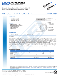 N Male to N Male Cable 150 cm Length Using PE