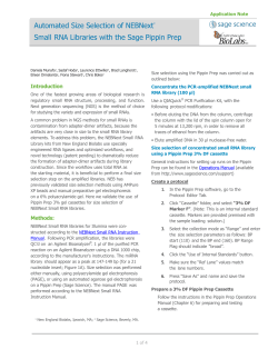 Automated Size Selection of NEBNext&reg; Small RNA