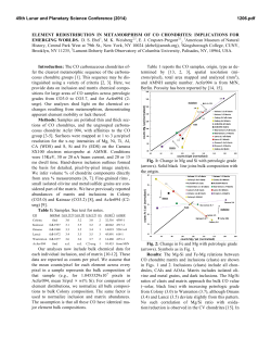 Element Redistribution in Metamorphism of CO Chondrites