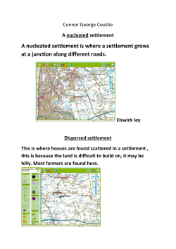 A nucleated settlement is where a settlement grows at a junction