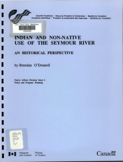 Indian and Non-Native Use of the Seymour River An Historical
