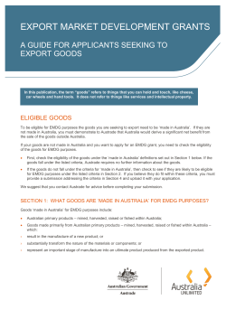 Goods not made in Australia