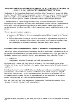 Appendix L - Cover Letter Offsets Form