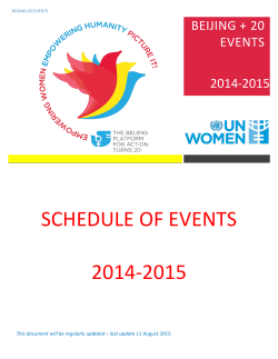 global mobilization - Beijing+20