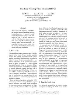 Non-Local Modeling with a Mixture of PCFGs