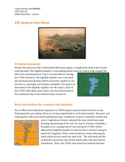 ESS Analysis Dust Bowl is Dust Bowl