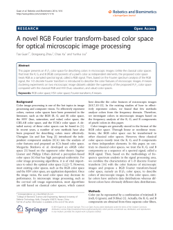 A novel RGB Fourier transform-based color space for optical