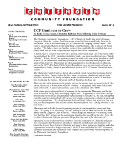 CCF Continues to Grow - Chisholm Community Foundation