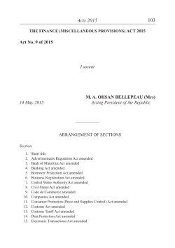 The Finance (Miscellaneous Provisions) Act 2015