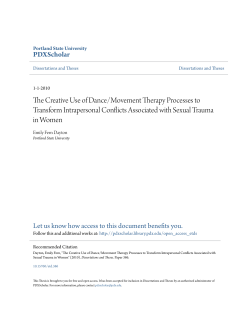 The Creative Use of Dance/Movement Therapy