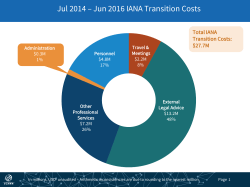 Jul 2014 &ndash; Jun 2016 IANA Transition Costs
