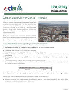 Garden State Growth Zones - Paterson