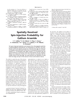 Spatially Resolved Spin-Injection Probability for Gallium Arsenide