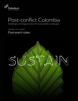 Post-conflict Colombia