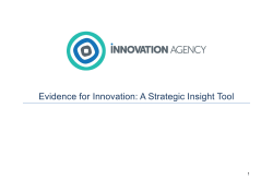 Evidence for Innovation: A Strategic Insight Tool