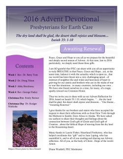 2016 Advent Devotional - Presbyterians for Earth Care