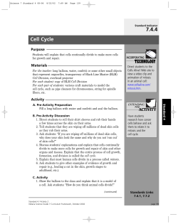 Cell Division - Lesson Corner