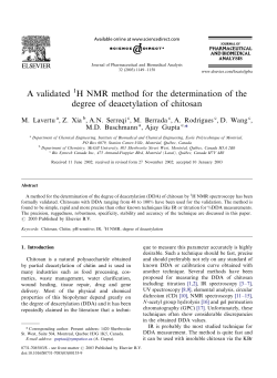 A validated H NMR method for the determination of the degree of