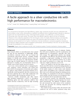 A facile approach to a silver conductive ink with