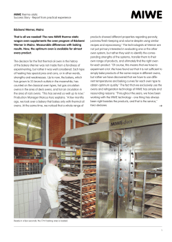 The decision for the first thermal oil oven in the history of the bakery