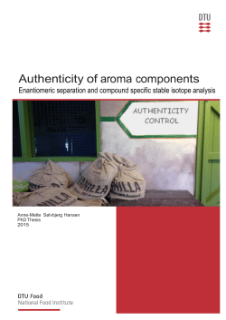 Authenticity of aroma components