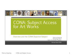 CONA: Subject Access for Art Works