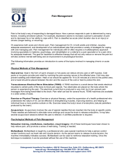 Pain Management - Osteogenesis Imperfecta Foundation