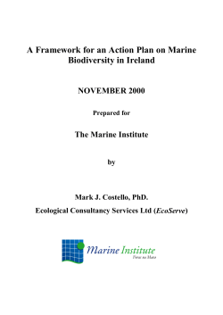 A framework for an Marine Biodiversity Action Plan for Ireland