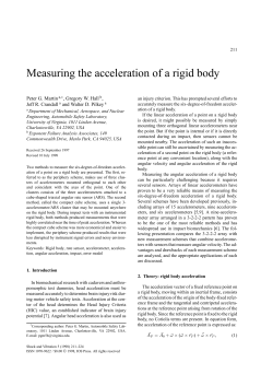 Measuring the acceleration of a rigid body