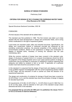 criteria for design of rcc staging for overhead water tanks