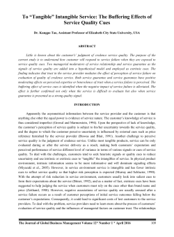 To “Tangible” Intangible Service: The Buffering Effects of