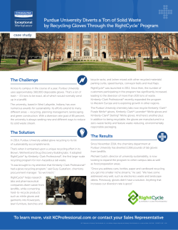 Purdue University Diverts a Ton of Solid Waste by Recycling Gloves
