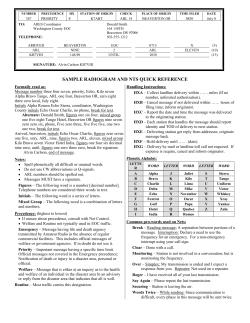 NTS Cheat Sheet