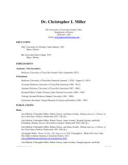 CV - University of Texas Rio Grande Valley