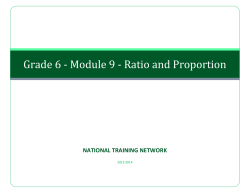 Grade 6 - Module 9 - Ratio and Proportion