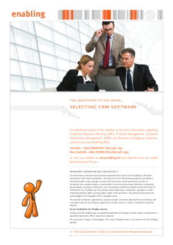 Enabling_10 Questions Series_Selecting CRM Software