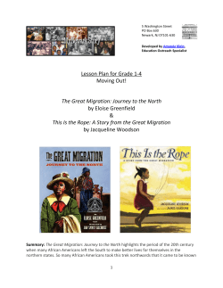 Lesson Plan for Grade 1-4 Moving Out! The Great Migration