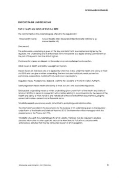 Enforceable Undertakings - Amcor Flexibles NZ Ltd