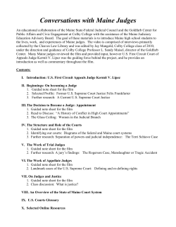 Conversations with Maine Judges