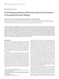 Neural Representations of Relevant and Irrelevant Features in