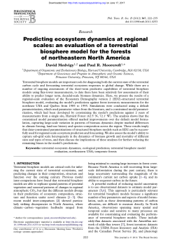 an evaluation of a terrestrial biosphere model for the forests of