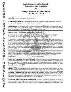 SALARY: Varies depending upon the jurisdiction. EXAMINATION